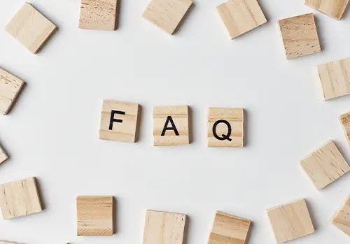blocks spelling out FAQ for Medicare frequently asked questions.