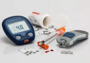 Diabetic needle and medicine