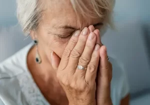 Senior Woman grieving