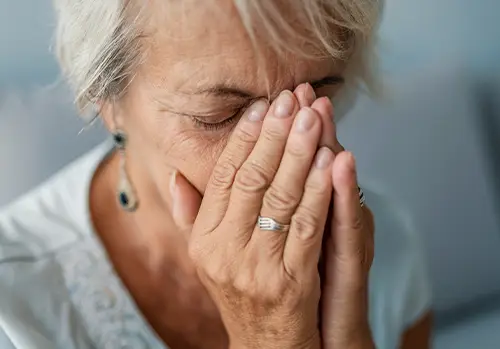 Senior Woman dealing with grief