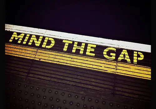 Photo Of A Sign That Reads: Mind The Gap (Medigap)