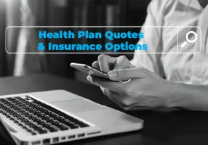 men searching for health plan quotes