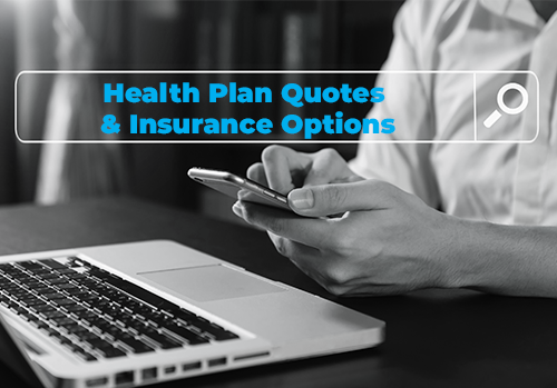 men searching for health plan quotes