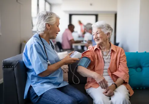 supplement health plans a quick guide to medicare supplements elderly woman visiting doctor blood pressure large image